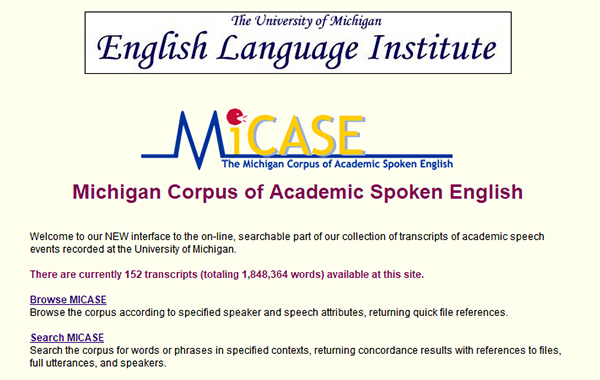 Michigan Corpus of Academic Spoken English (单语)